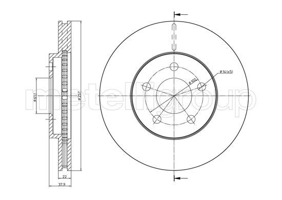 CIFAM 800-1725C Brake Disc