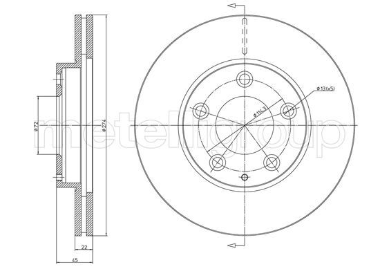 CIFAM 800-1737C Brake Disc
