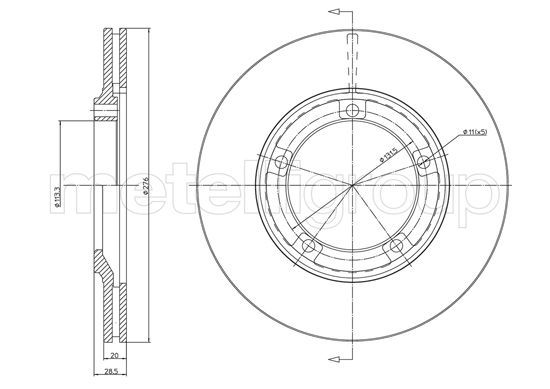 CIFAM 800-1740 Brake Disc