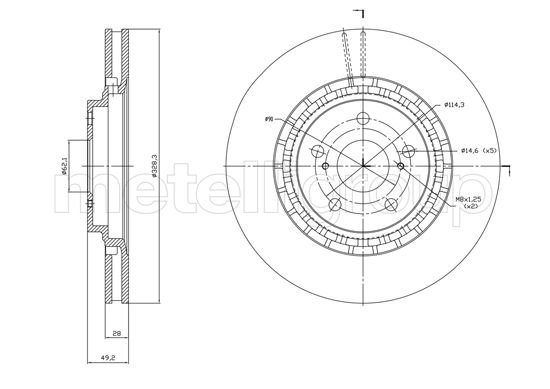 CIFAM 800-1825C Brake Disc