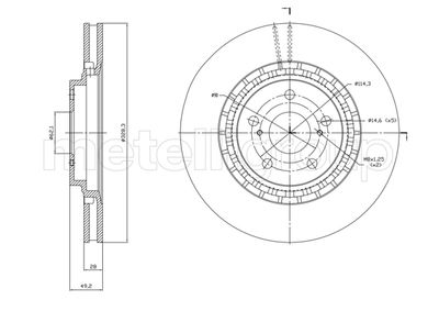 Brake Disc CIFAM 800-1825C