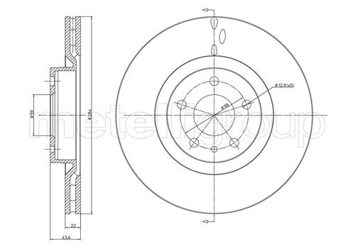 CIFAM 800-183C Brake Disc