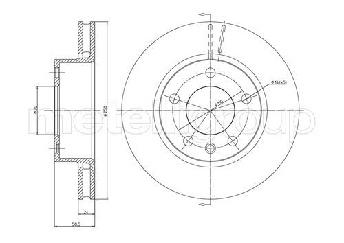 CIFAM 800-194 Brake Disc