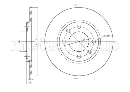 CIFAM 800-216 Brake Disc