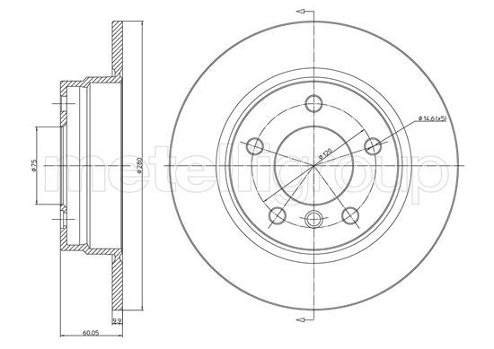 CIFAM 800-229C Brake Disc