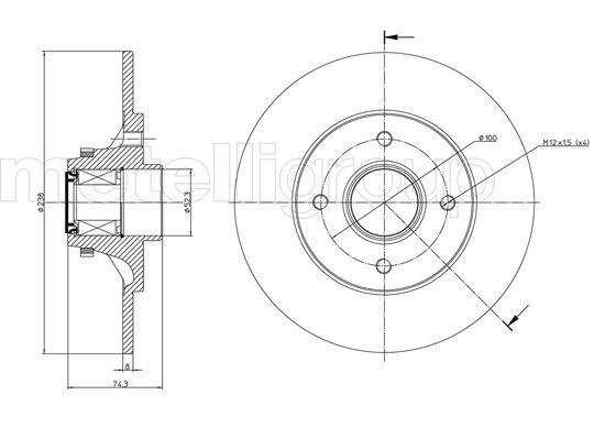 CIFAM 800-243 Brake Disc
