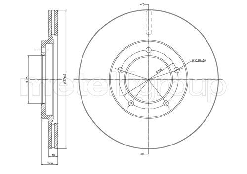 CIFAM 800-244 Brake Disc