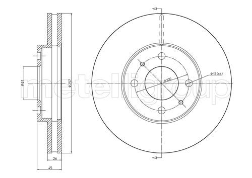 CIFAM 800-250 Brake Disc