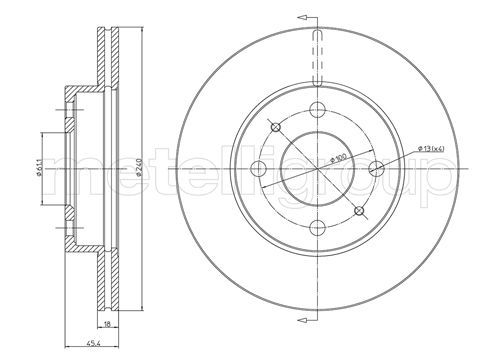 CIFAM 800-282 Brake Disc
