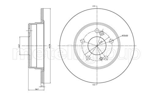 CIFAM 800-299 Brake Disc