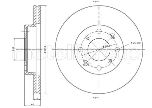CIFAM 800-306 Brake Disc