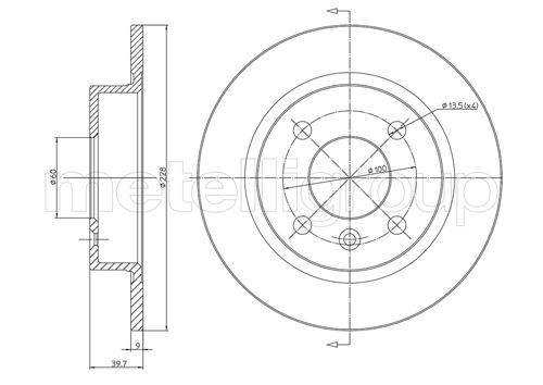 CIFAM 800-309 Brake Disc