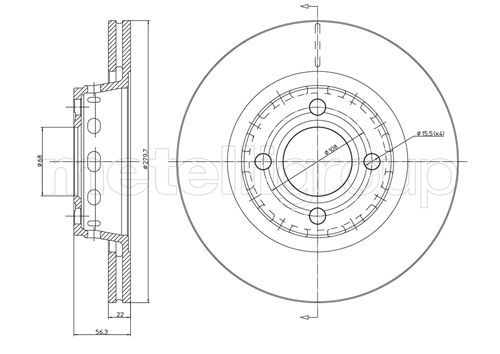 CIFAM 800-330 Brake Disc