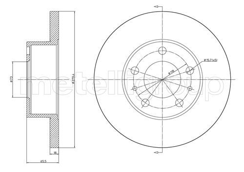 CIFAM 800-339 Brake Disc