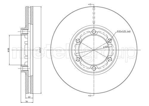 CIFAM 800-351 Brake Disc