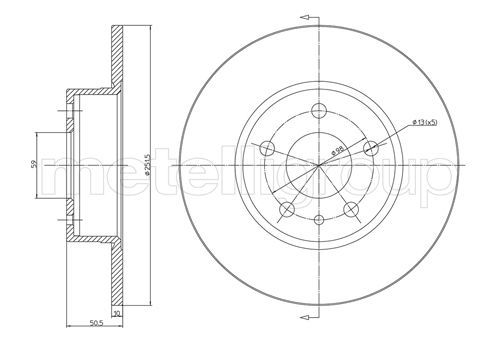 CIFAM 800-368C Brake Disc