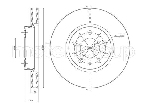 CIFAM 800-375C Brake Disc