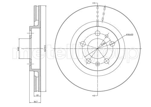CIFAM 800-391C Brake Disc