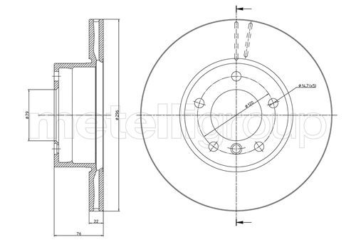 CIFAM 800-396C Brake Disc