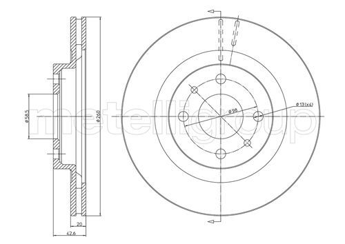 CIFAM 800-411 Brake Disc