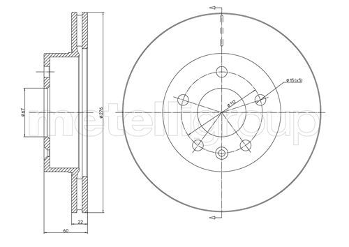 CIFAM 800-416 Brake Disc