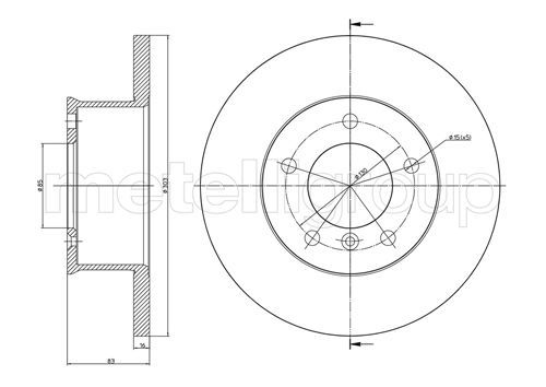 CIFAM 800-419 Brake Disc