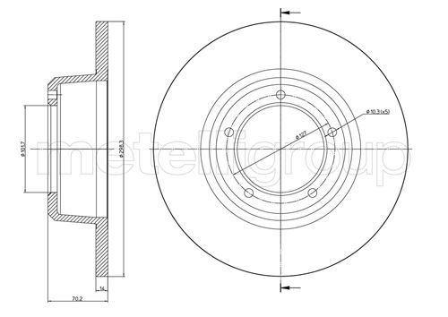 CIFAM 800-422 Brake Disc