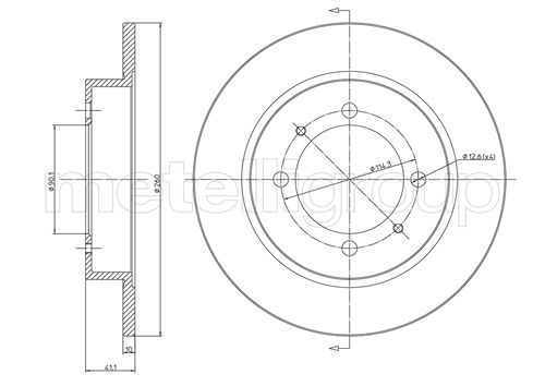 CIFAM 800-434C Brake Disc