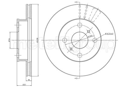 CIFAM 800-435 Brake Disc