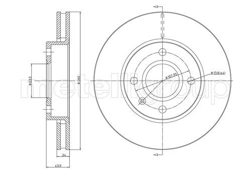 CIFAM 800-443 Brake Disc