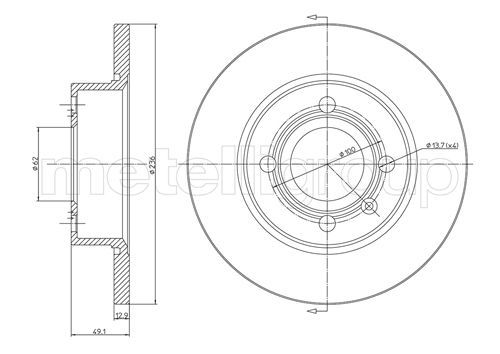 CIFAM 800-471 Brake Disc