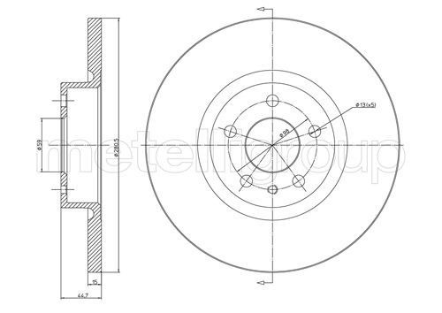CIFAM 800-472C Brake Disc
