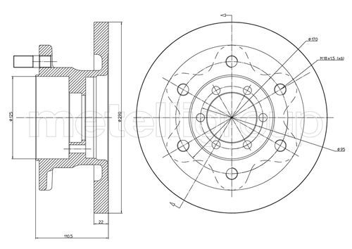 CIFAM 800-481 Brake Disc