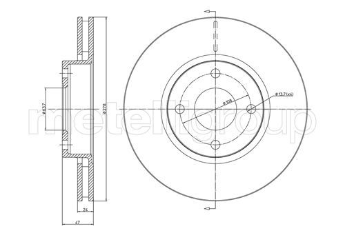 CIFAM 800-498 Brake Disc