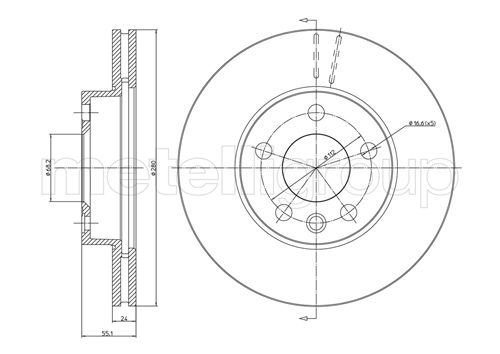 CIFAM 800-507 Brake Disc