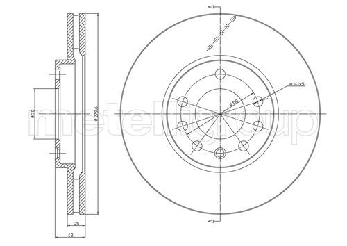 CIFAM 800-514C Brake Disc