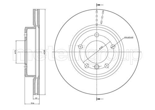CIFAM 800-515C Brake Disc