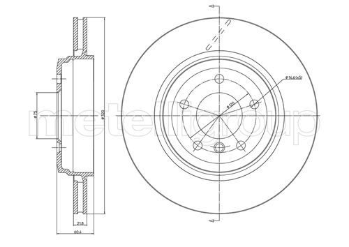 CIFAM 800-519C Brake Disc