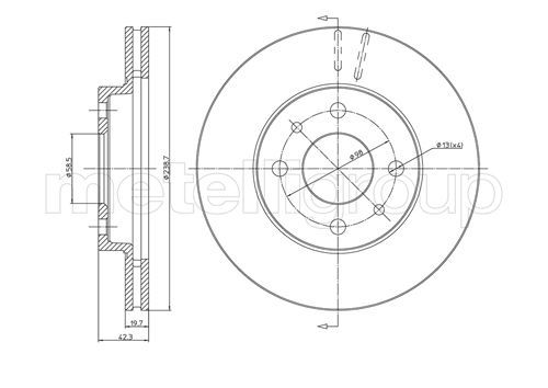 CIFAM 800-553 Brake Disc