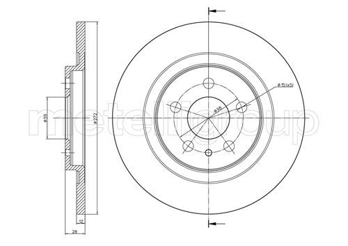 CIFAM 800-554C Brake Disc