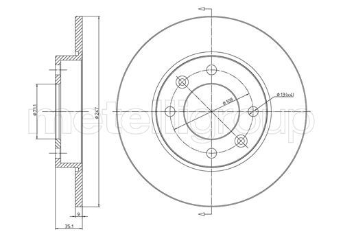 CIFAM 800-567C Brake Disc