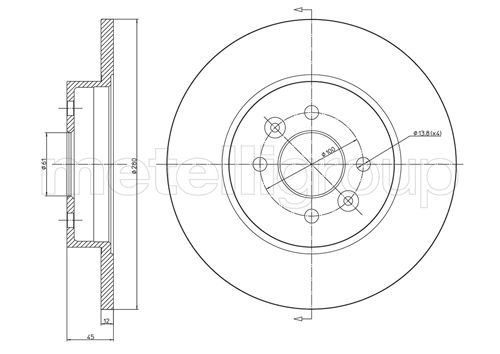 CIFAM 800-585C Brake Disc