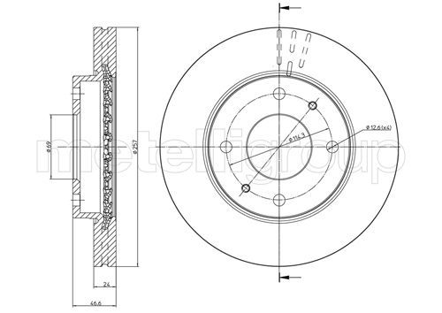 CIFAM 800-591 Brake Disc