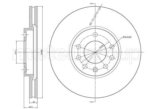 CIFAM 800-605C Brake Disc