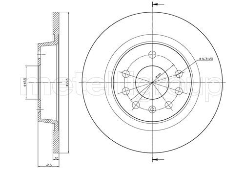 CIFAM 800-609C Brake Disc