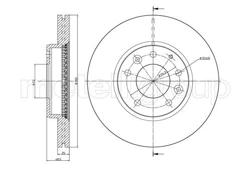 CIFAM 800-621C Brake Disc