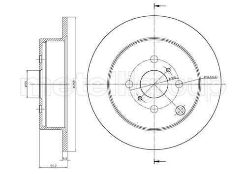 CIFAM 800-636 Brake Disc