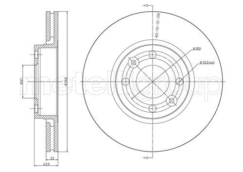 CIFAM 800-641C Brake Disc