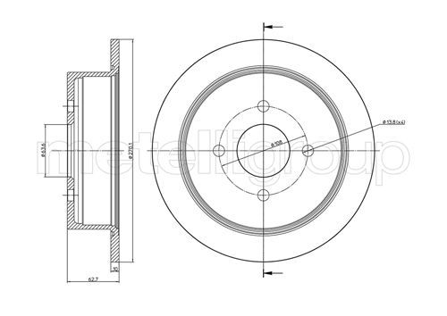 CIFAM 800-649 Brake Disc
