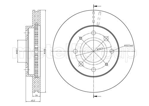 CIFAM 800-652 Brake Disc